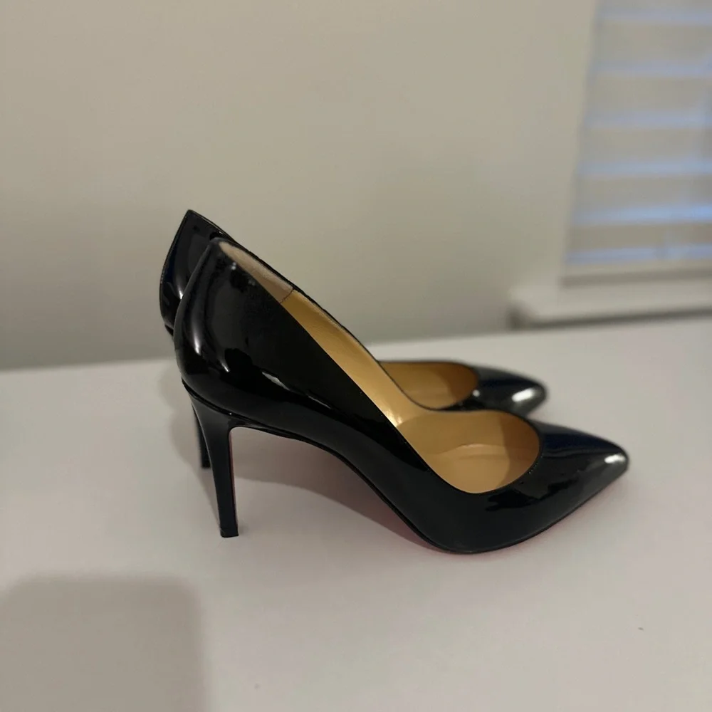 Christian Louboutin Glossy Black Heels - Picture 7 of 15